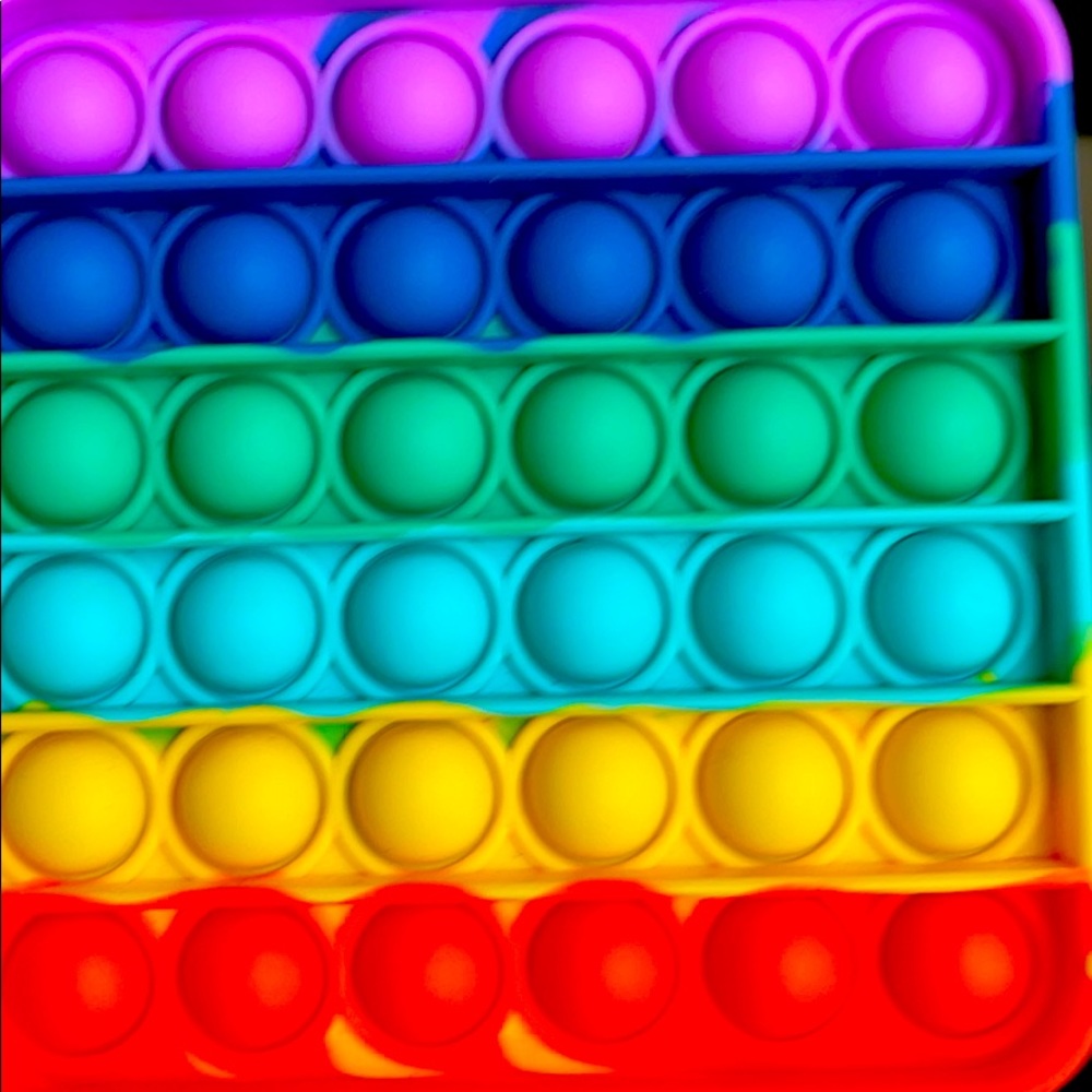 This is a rainbow pop it